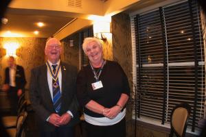 Elaine Smith with President Gareth